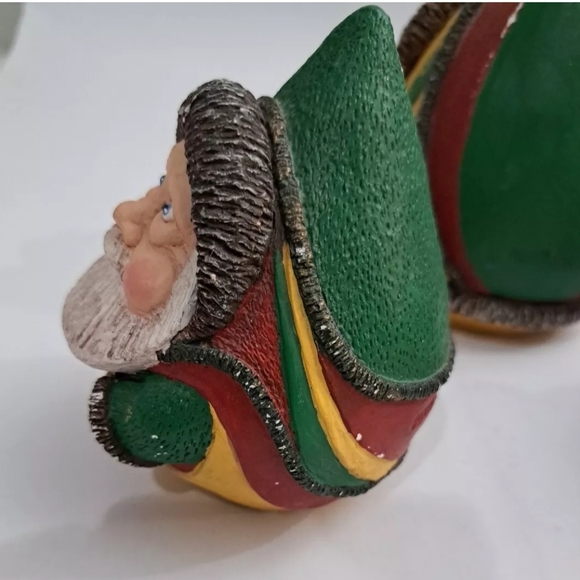 Vintage 1993 Pete Apsit Teardrop Santas 3 Piece Set READ DESCRIPTION - Picture 12 of 14